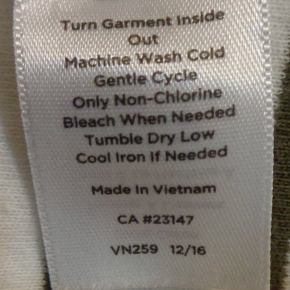 Talbots Womens Olive Green White Striped Jersey Knit Shift Dress Sz M - Picture 5 of 6